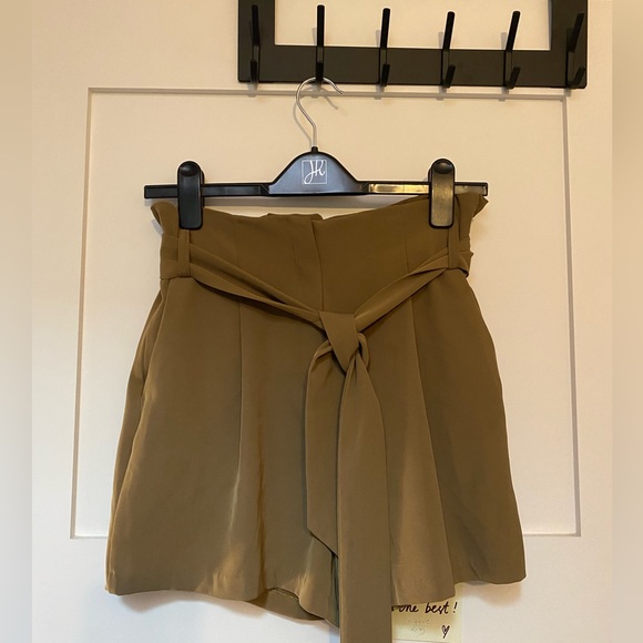 Dynamite Pants - Dynamite - Dressy Brown Tie Shorts